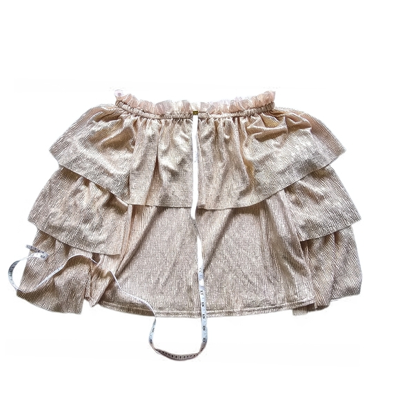 River Island Plus Plisse Bardot Off-Shoulder Cream Ruffle Top - Picture 8 of 15